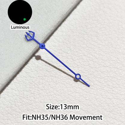 Green/Blue Green Luminous Watch Hands Fit NH35 NH36 Personalized Second Hand