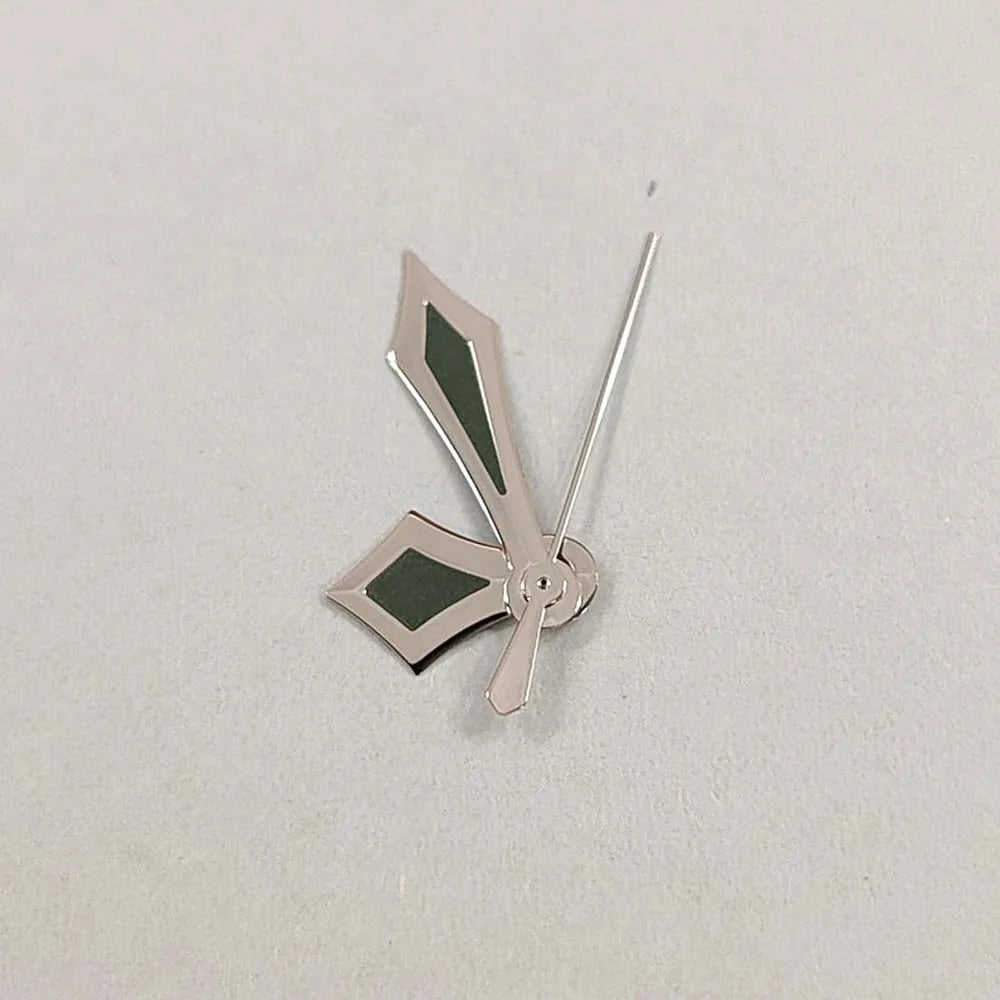 Watch Hands for NH35/NH36/4R/7S Modified Silver/Rose Sword Shape Green Luminous