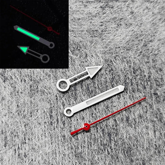 Green Luminous White Pointer Red Second Hand Watch Hands for NH35/NH36/4R/7S