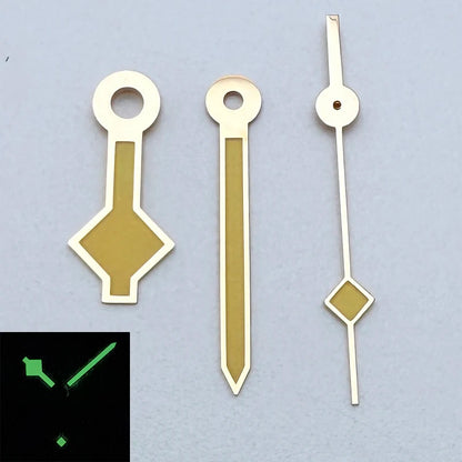 Modified Green Luminous Simple Watch Hands for NH35/NH36/4R/7S Movement