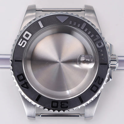 40mm Watch Cases Rubber Strap Sapphire For NH34/35/36/70 4R36 Miyota8215 Eta2824