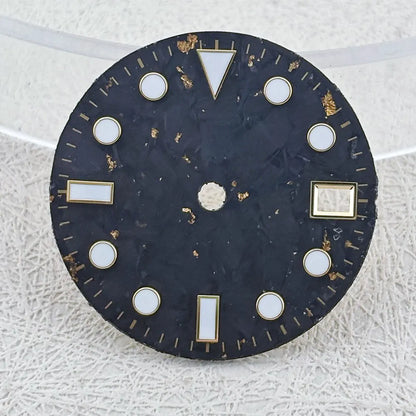 28.5mm Carbon Fiber Material NH Series Watch Dial C3 Luminous For NH34 NH35 NH36