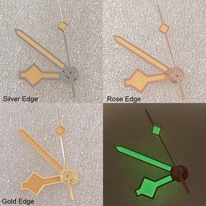 Green Luminous Watch Hands Multicolor Edge Orange Hands for NH35 NH36 4R36