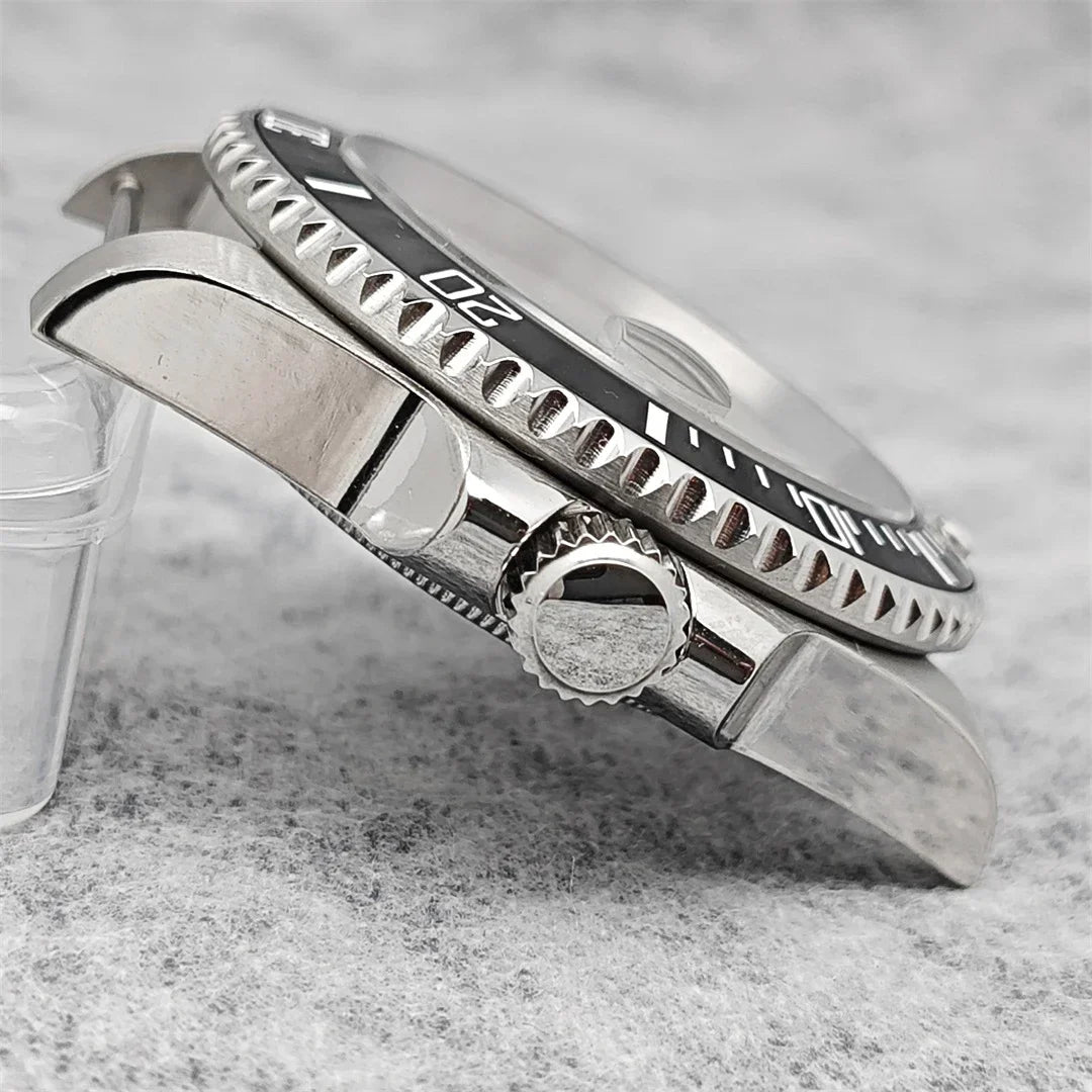 40mm SUB GMT Steel Watch Case for 2813/8215/2836/3804/8200 with Sapphire Glass