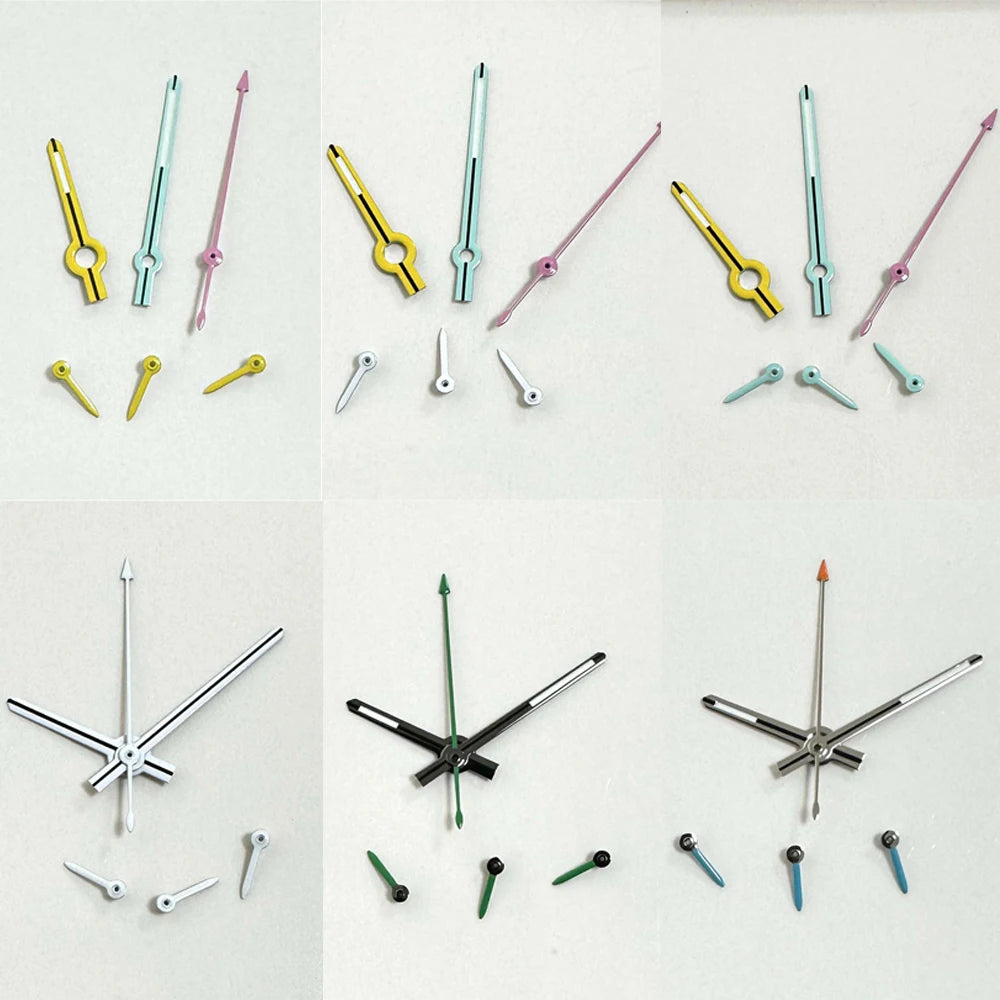 6 Pins Watch Hands Fit for VK63 Quartz Movement Replacement Green Luminous