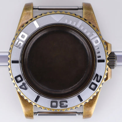 40mm Bronze SUB Watch Case Bezel For NH35/36 GMT NH34/38 4R36 Sapphire Crystal