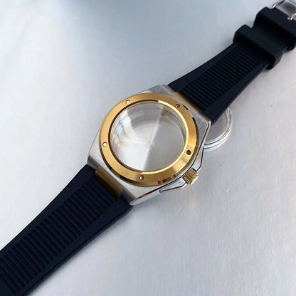 40mm Gold Plated Diving Watch Case with  20ATM Sapphire Glass for NH34 NH35