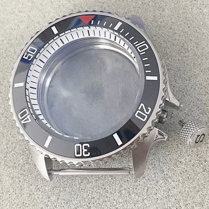 316L Steel 41.5mm 3.8 SKX007 SUB GMT 1-11 Bezel+Ring Watch Case Fit NH35/NH36
