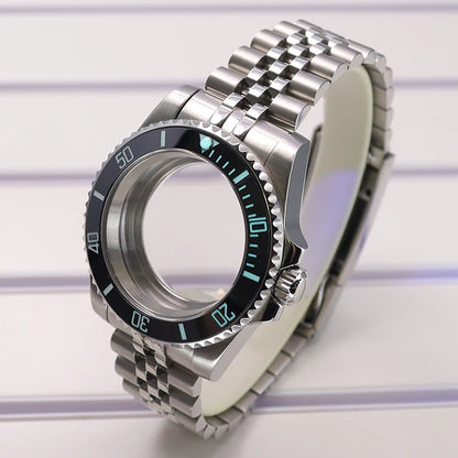 40mm Watch Case For Nh35 Nh36 Nh38 4R36 Miyota8215 Eta2824 C3 Luminous Bezel Sub