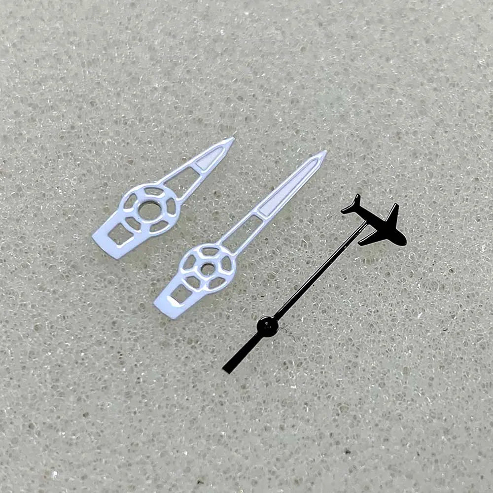 Black Plane Second Hands Green Luminous Watch Hands For NH34 NH35 NH36 NH70