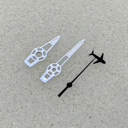 Black Plane Second Hands Green Luminous Watch Hands For NH34 NH35 NH36 NH70