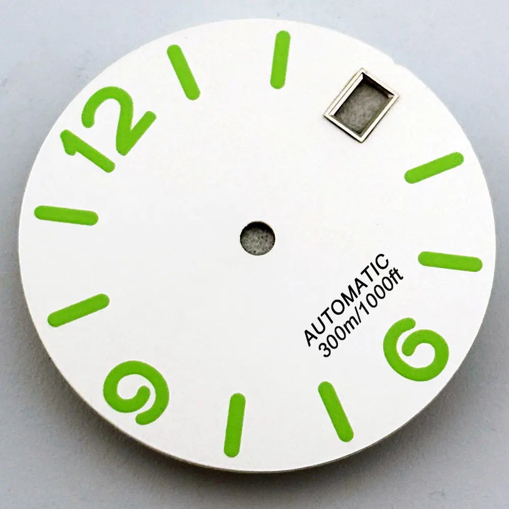 Multicolor Font 28.5mm Watch Dial C3 Green Luminous for NH35 NH36 Movement