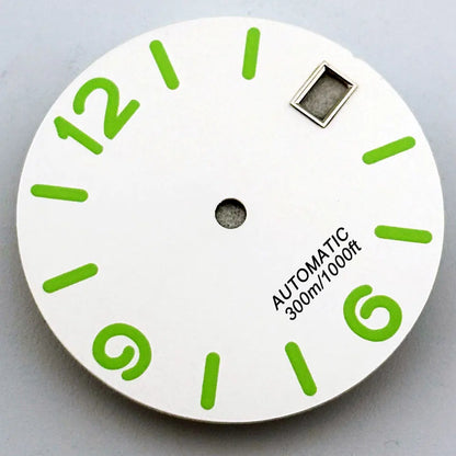 Multicolor Font 28.5mm Watch Dial C3 Green Luminous for NH35 NH36 Movement
