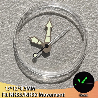 Various Styles Watch Hands Pointers Green Luminous For NH35 NH36 Movement