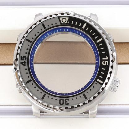 43mm Watch Case For NH34 NH35 NH36 NH38 Tuna Sapphire Crystal Luminous Bezel