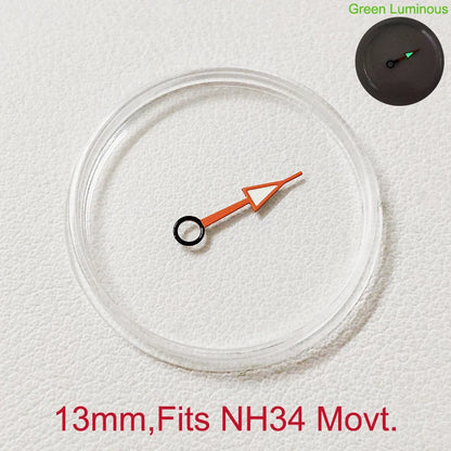 GMT Watch Hands Fit For NH34 NH35 NH36 Movement C3 Green Luminous Watches Parts