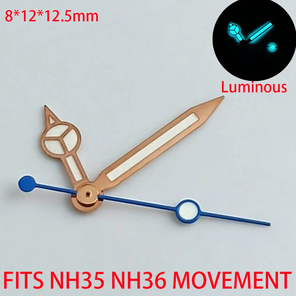 Watch Accessories Pointer NH 35 NH36 Hands Green/Blue Super Luminous Suitable For NH 35 NH36 Movement