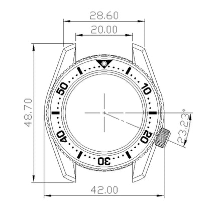 42mm Men's Watch Case Set For NH35 NH36 NH34 NH38 NH70 4R36 Sapphire Crystal