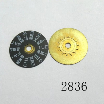 Set of 2/4 date wheel discs for ETA 2836-2 2836 watch movements, compatible with H3/H6 models.