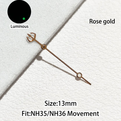 Green/Blue Green Luminous Watch Hands Fit NH35 NH36 Personalized Second Hand