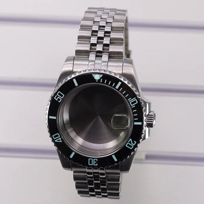 40mm Watch Case Sapphire Glass For Nh35/36/34 Eta2824 8215 C3 Bezel Submariner
