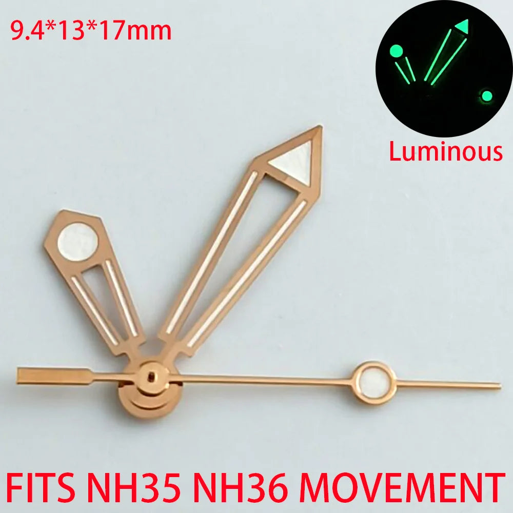 Watch Accessories Pointer NH 35 NH36 Hands Green/Blue Super Luminous Suitable For NH 35 NH36 Movement
