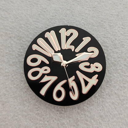 33.2mm Enamel Literal Dial 40mm Steel Watch Case and Strap Set for NH35 / NH36