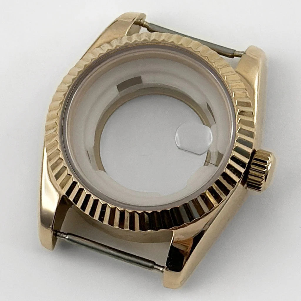 31MM Ladies Round Polished Fluted Bezel Sapphire Crystal Watch Case for NH05/06