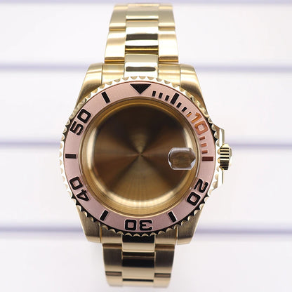 PVD 40mm Watch Case Sapphire For Nh35 Nh36 Nh34 Nh38 Eta 2824 Miyota 8215 YACHT