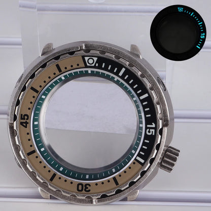 47mm Steel Watch Case C3 Bezel For NH35 NH36 NH38 Tuna Can Mod 200M Waterproof