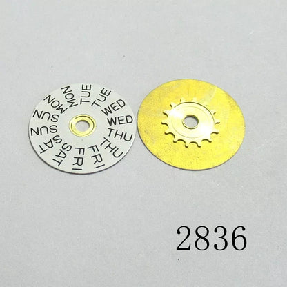 Set of 2/4 date wheel discs for ETA 2836-2 2836 watch movements, compatible with H3/H6 models.