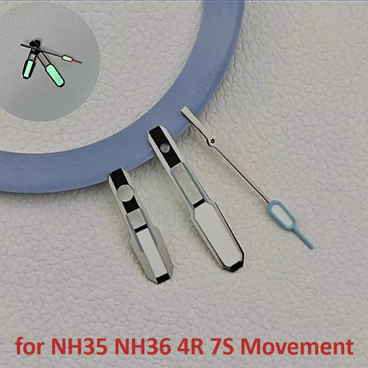 13x 12.5 x8.5mm Green Luminous Diving Watch Hands for NH35 NH36 4R 7S Movement