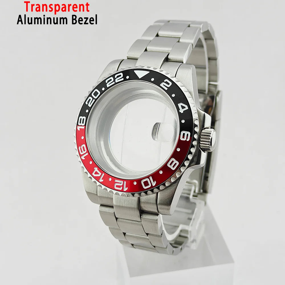 40mm Watch Case Ceramic Bezel SUB Bidirectional Rotating Bezel For NH34 GMT