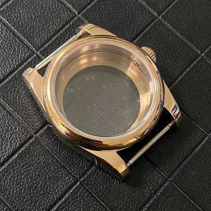 36/39mm Rose Gold Case Oyster Watch Case with Sapphire Crystal for NH35/NH36/4R