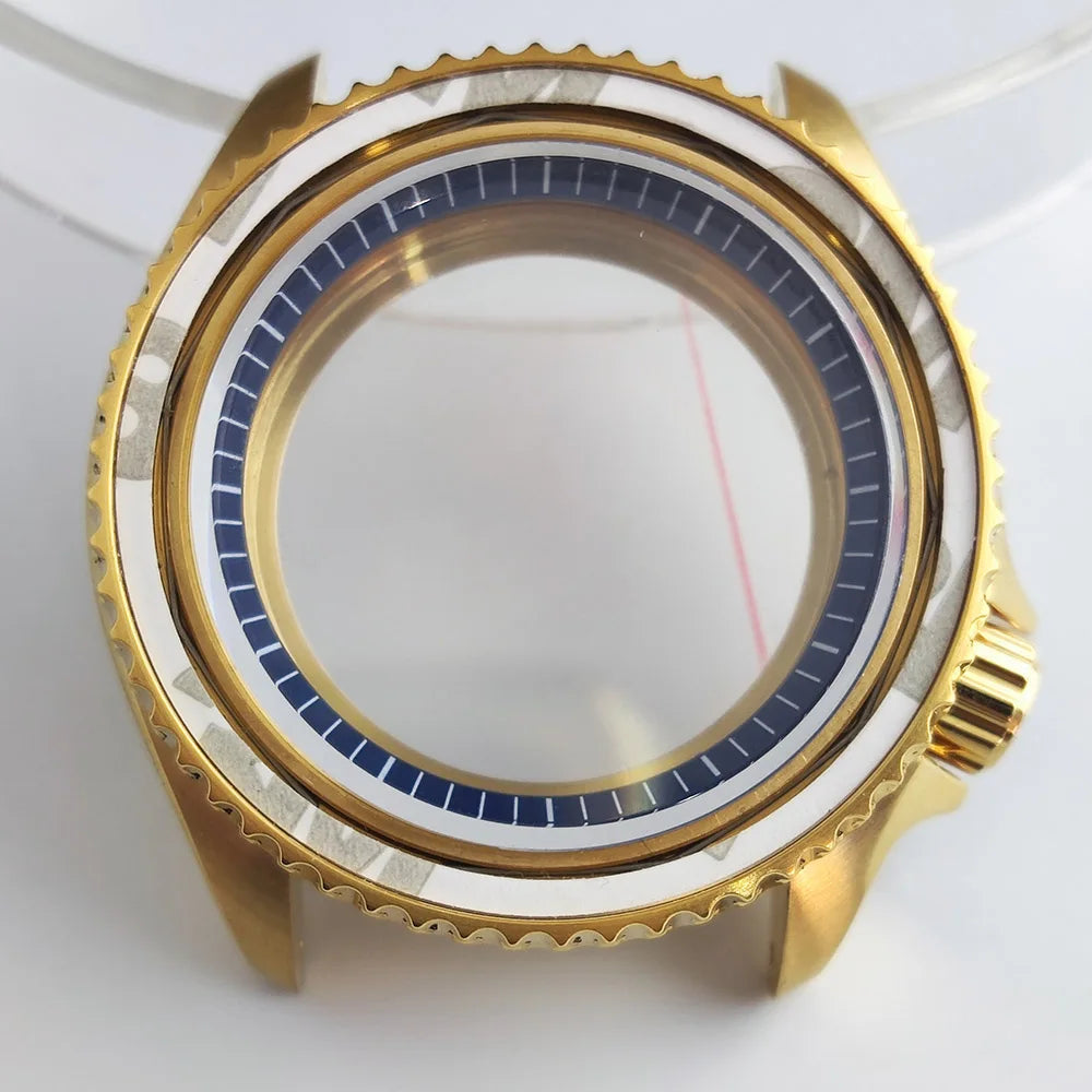 Plane Sapphire Glass Ceramic Bezel Stainless Steel Watch Case Fit NH 35 NH36 Movement High End Waterproof Watch Case