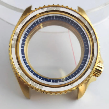 Plane Sapphire Glass Ceramic Bezel Stainless Steel Watch Case Fit NH 35 NH36 Movement High End Waterproof Watch Case