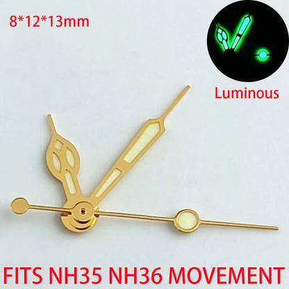 Watch Accessories Pointer NH 35 NH36 Hands Green/Blue Super Luminous Suitable For NH 35 NH36 Movement