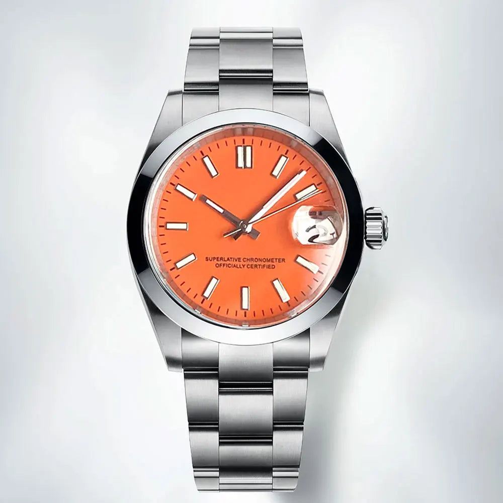 Watch Cases Set Classic Polished Bezel with Sapphire Glass For NH35 Movement