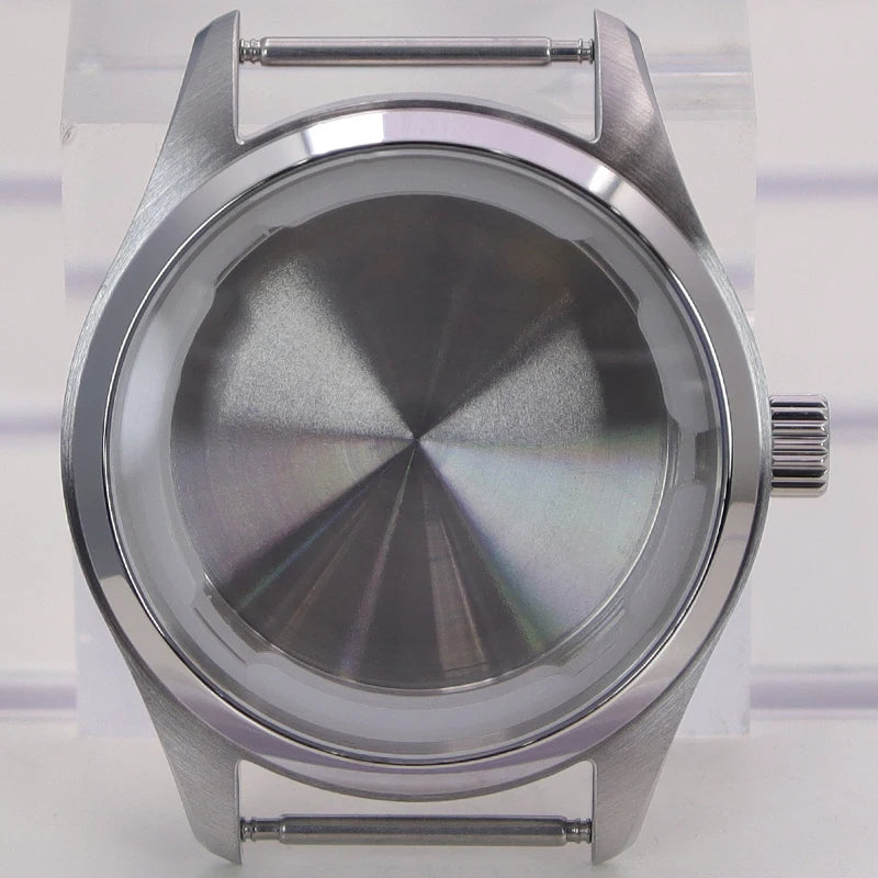 40mm Watch Cases /Leather Strap For NH35 NH36 NH34 NH38 Eta 2824 Mod pilot