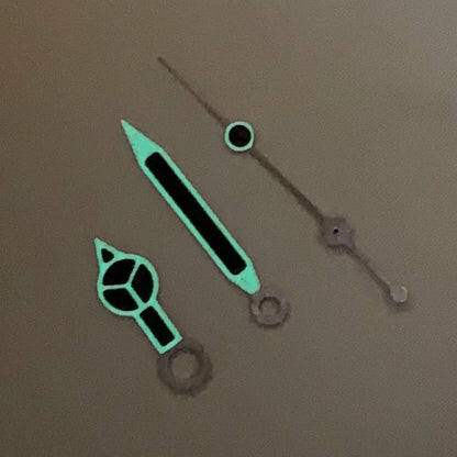 Green Luminous White Edge Black Needle Watch Hands for NH35 NH36 Movement