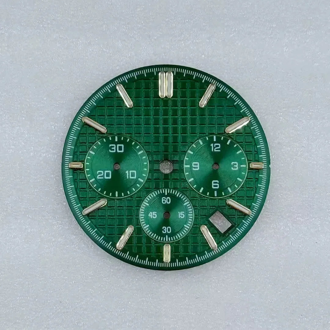 31.8mm Mechanical Timer Watch Dial And Hands Suitable For VK63 Quartz Movement