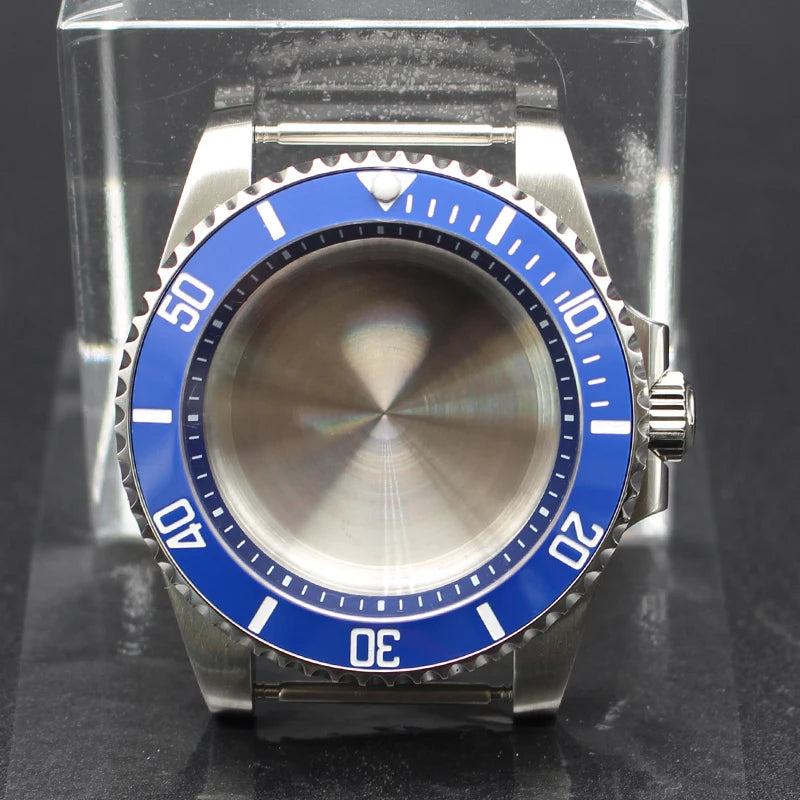 40mm Diver Watch Cases Ceramic Bezel Sapphire Glass For Sub NH35 NH36 NH34 NH38