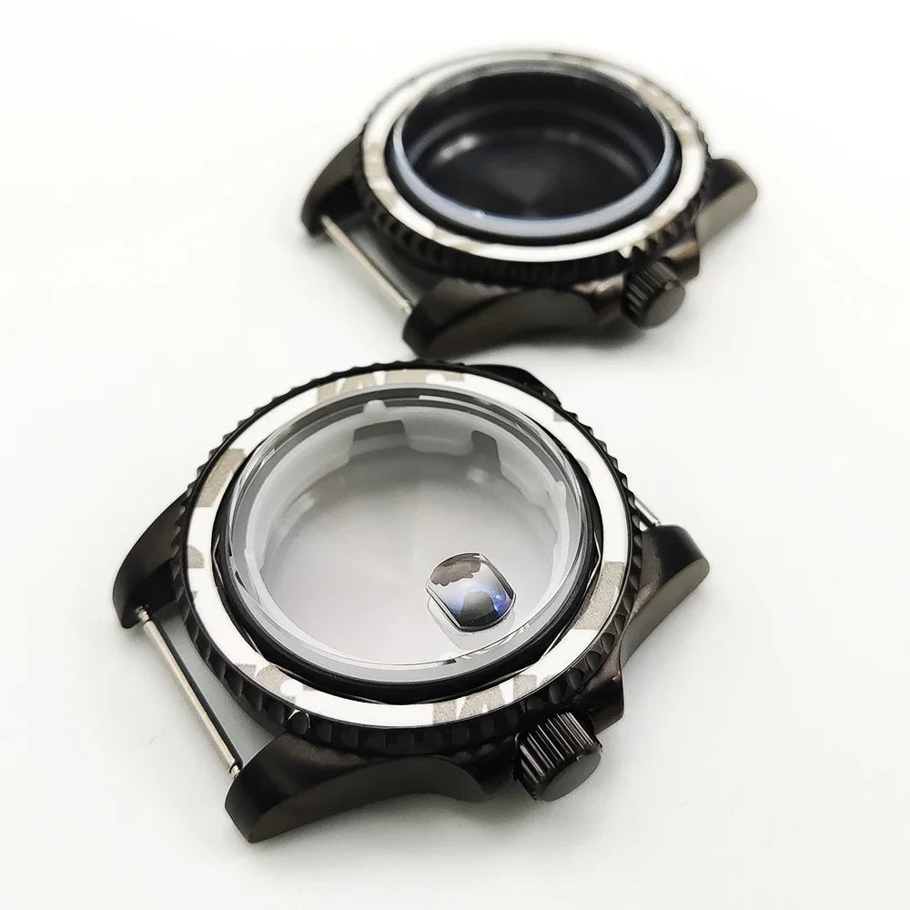 40mm Submariner GMT Sapphire Crystal Watch Case for for NH35/36 8215 8200 2813