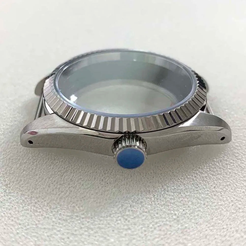 38MM Watch Case W/N Strap Transparent Bottom Shell Sapphire for NH35/36/4R/7S