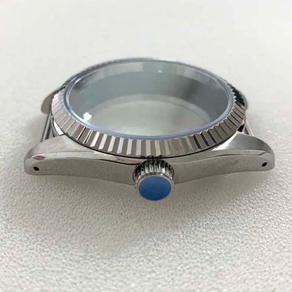 38MM Watch Case W/N Strap Transparent Bottom Shell Sapphire for NH35/36/4R/7S