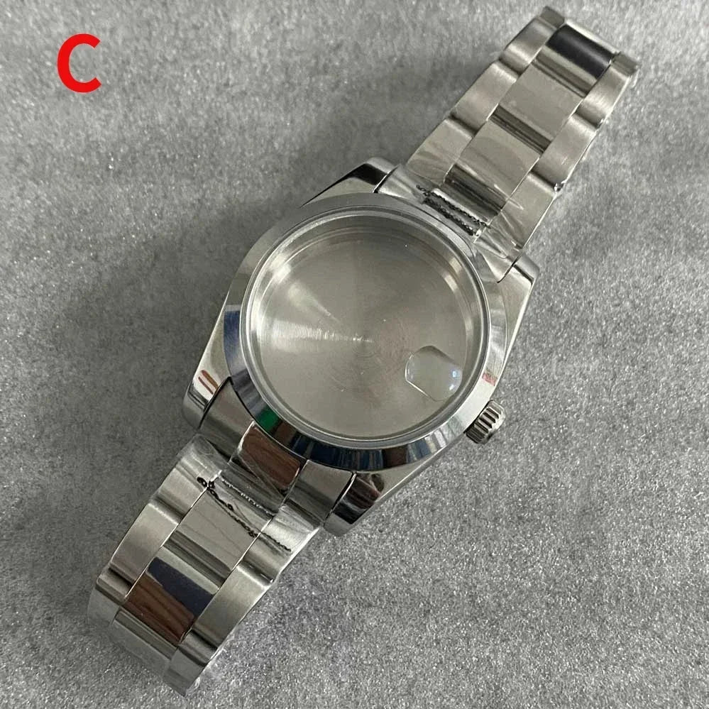 36mm Watch Case Set Sapphire Glass with Calendar Window for NH35/NH36/4R