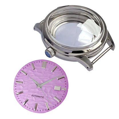 40mm Watch Case Double Bow Domed Sapphire Crystal for GS NH35 NH36 Movement