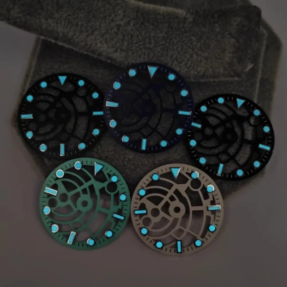 28.5mm Hollowed Surface with BGW9 Strong Luminou Watch Dial for NH36/NH35/NH70