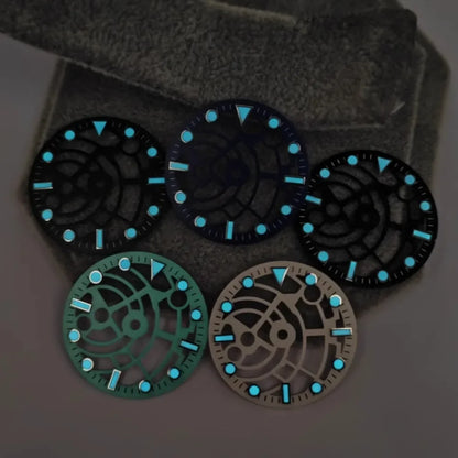 28.5mm Hollowed Surface with BGW9 Strong Luminou Watch Dial for NH36/NH35/NH70