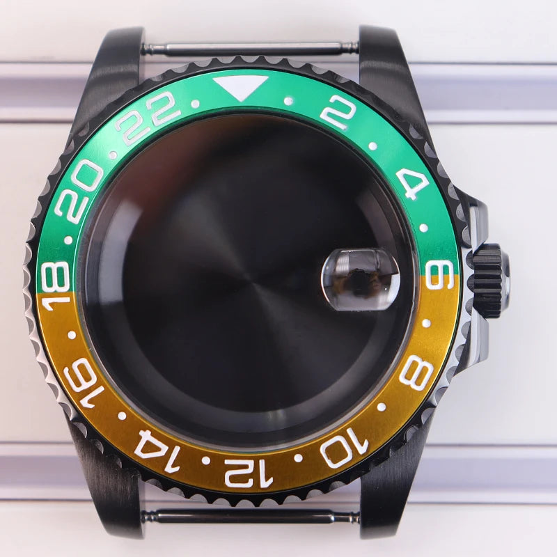 40mm Watch Case Sapphire Glass For NH35 NH36 NH34 NH38 Eta 2824 Miyota 8215 GMT